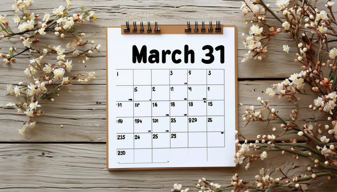 march 31 calendar