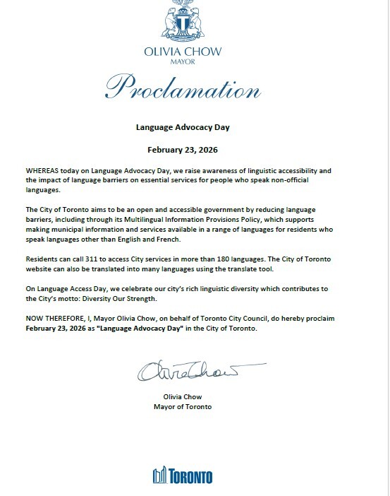 Proclamation LAD 2026