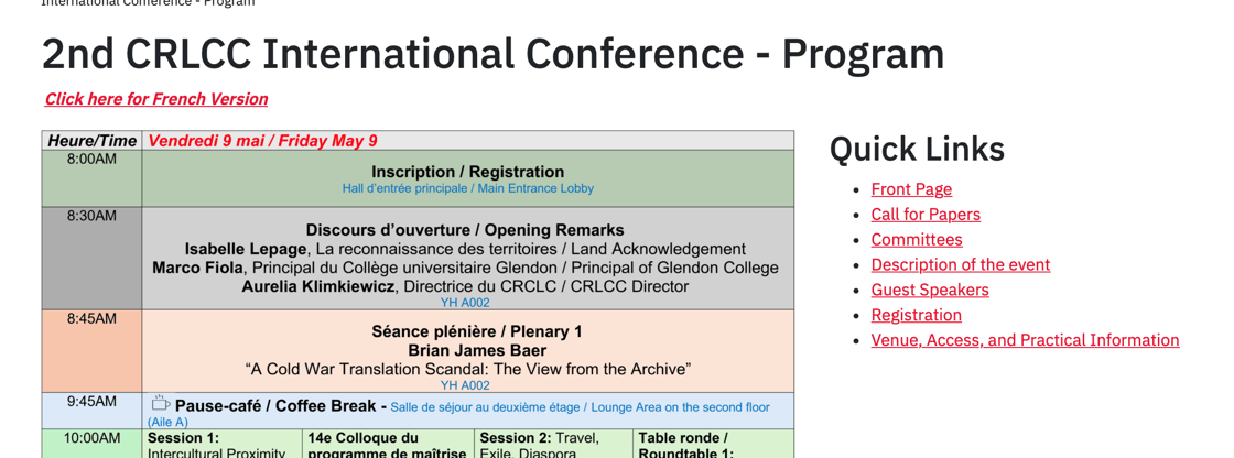 The Centre for Research on Language and Culture Contact at Glendon